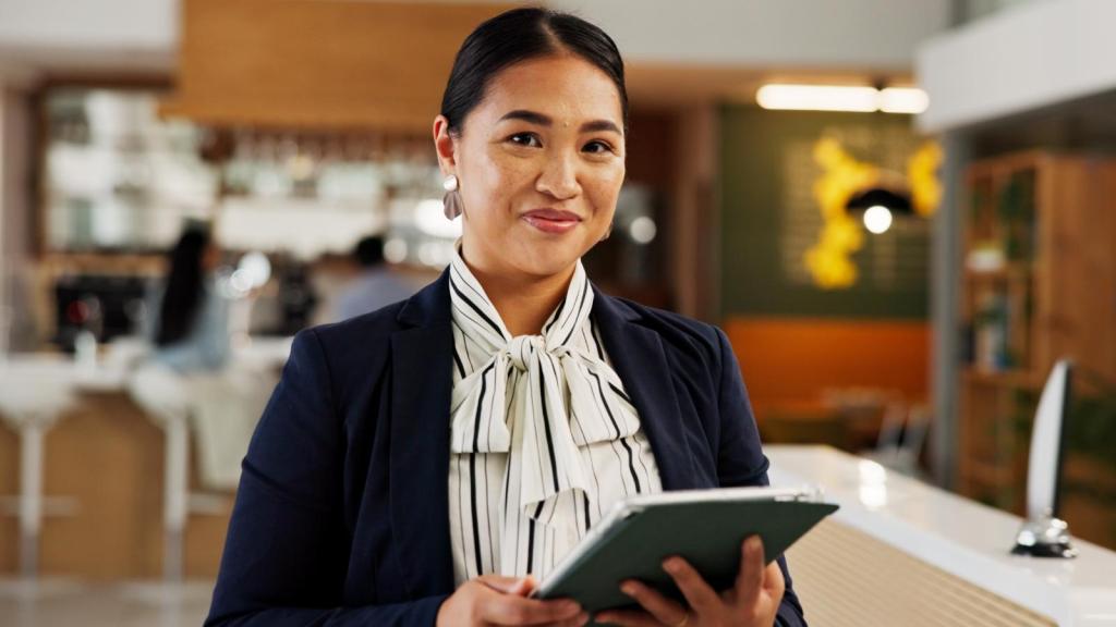 woman in a hotel