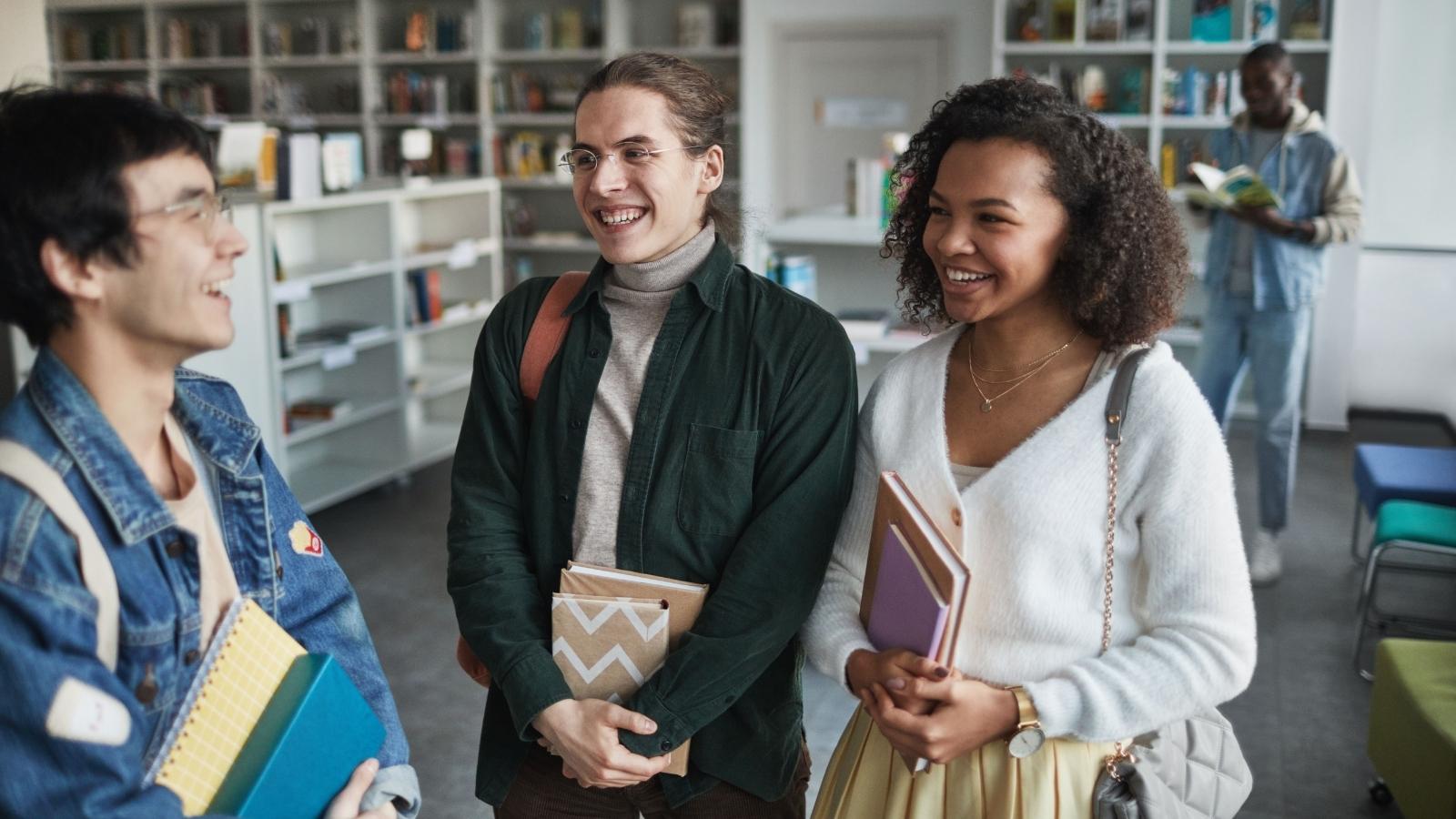 Friend Group’s Communication Breakdown Turns A Quick Breakfast Trip Into A Friendship Drama college students in library