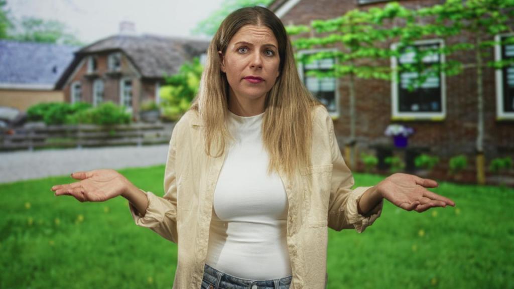 woman shrugging her shoulders