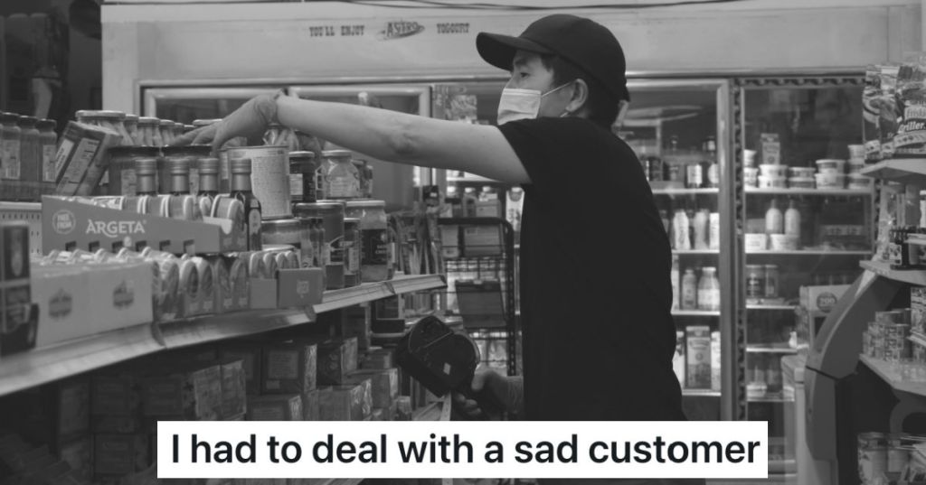 retail worker stocking shelves