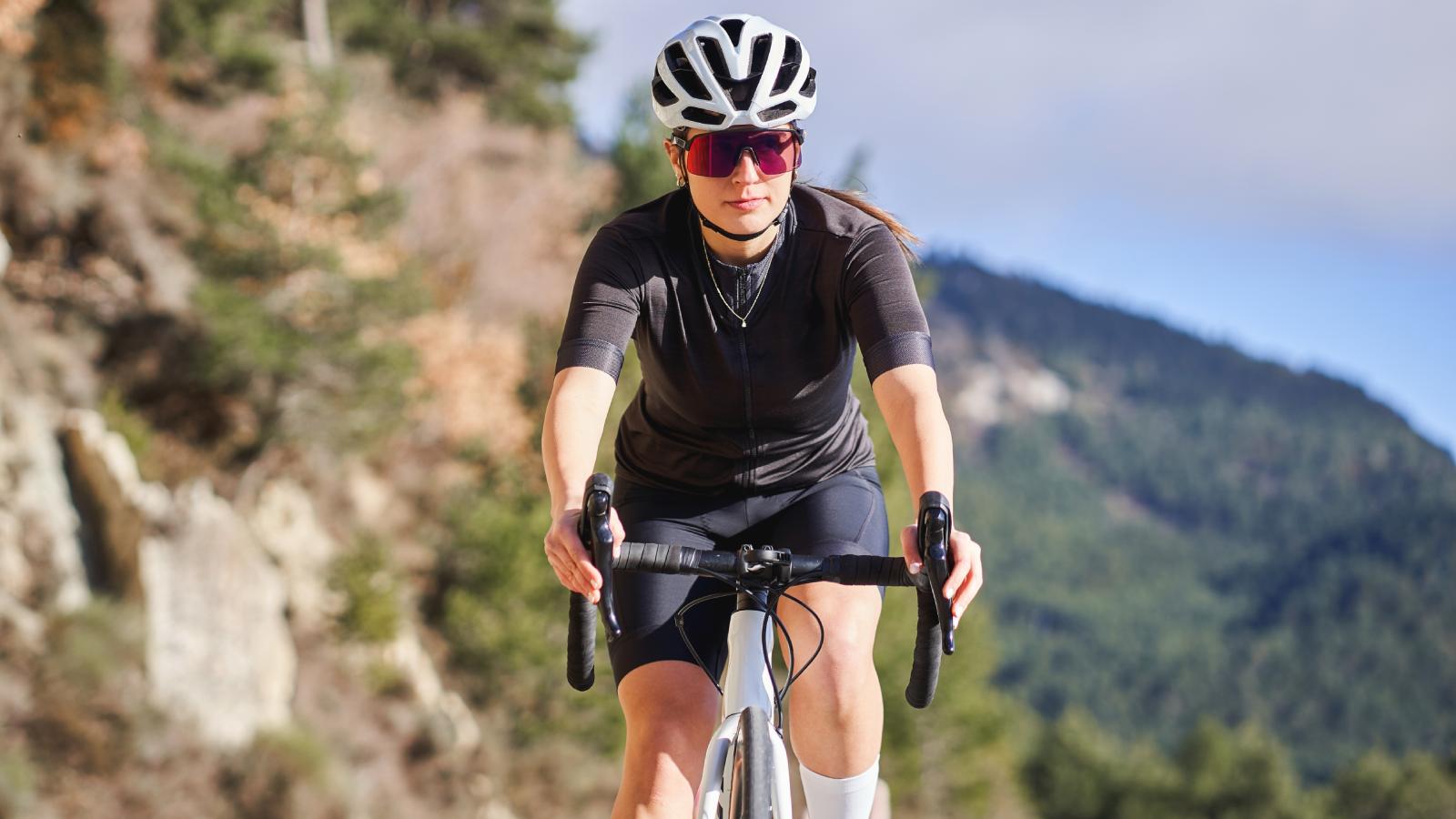 woman on a bike
