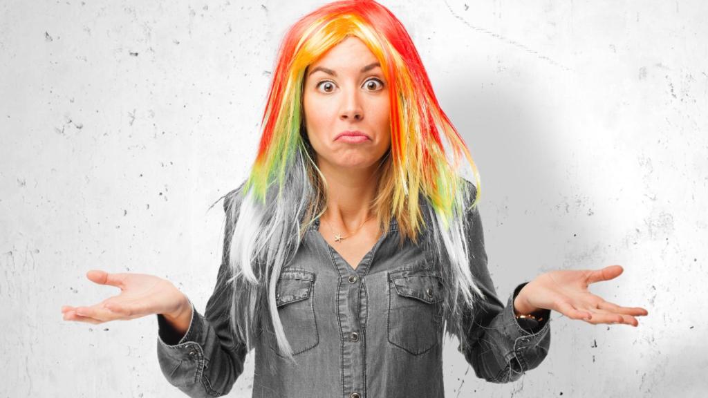 woman with brightly colored hair
