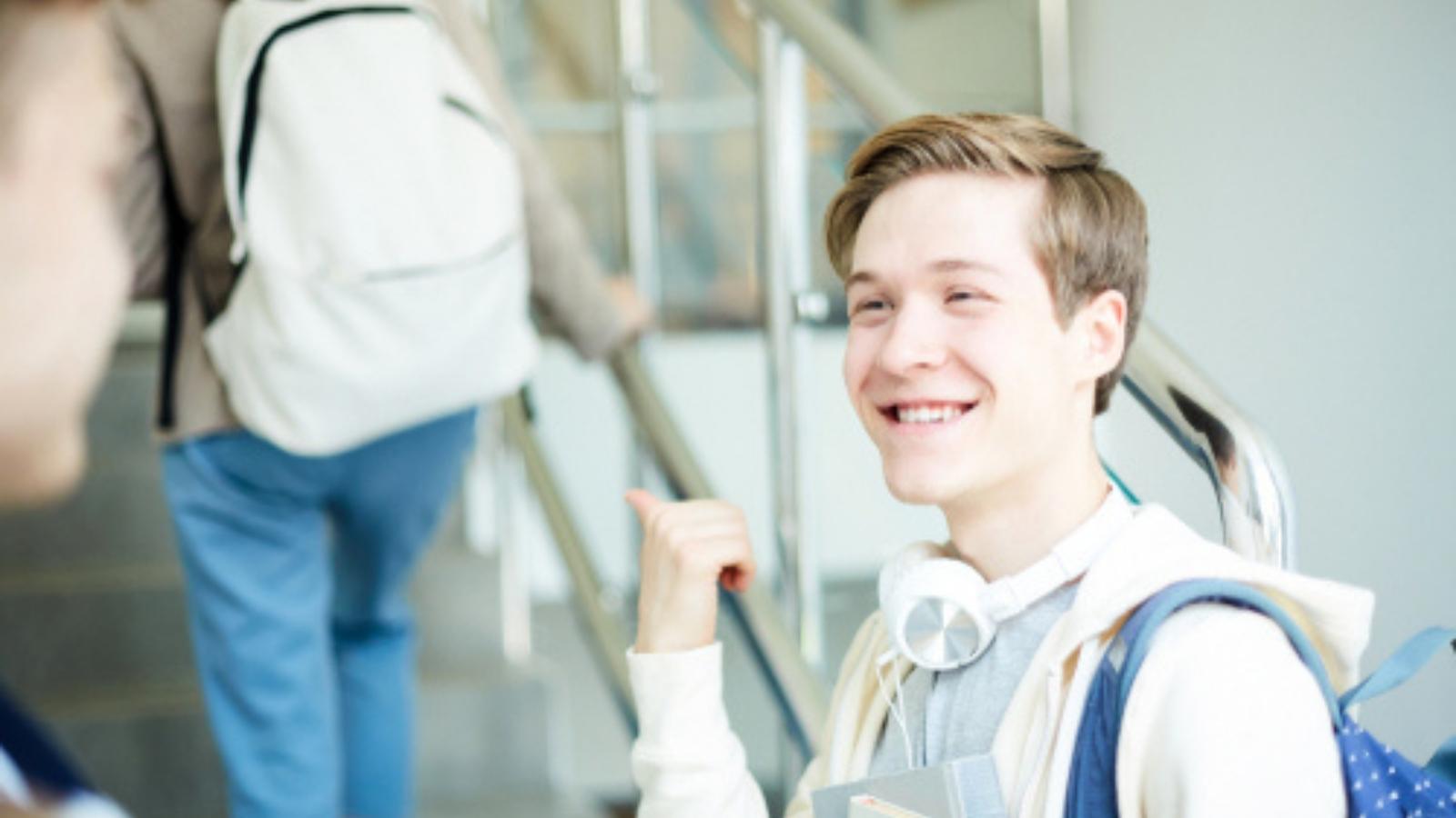 Happy student
