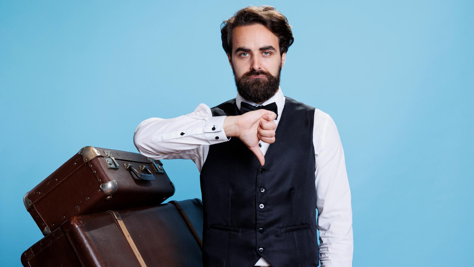 man giving thumbs down