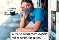 Fast Food Worker Was Having A Bad Day While Trying To Stay Professional, But Then A Customer Asked Why They Weren’t Smiling