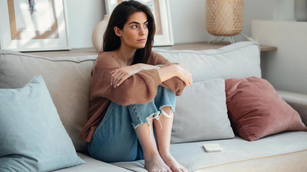 woman on a couch
