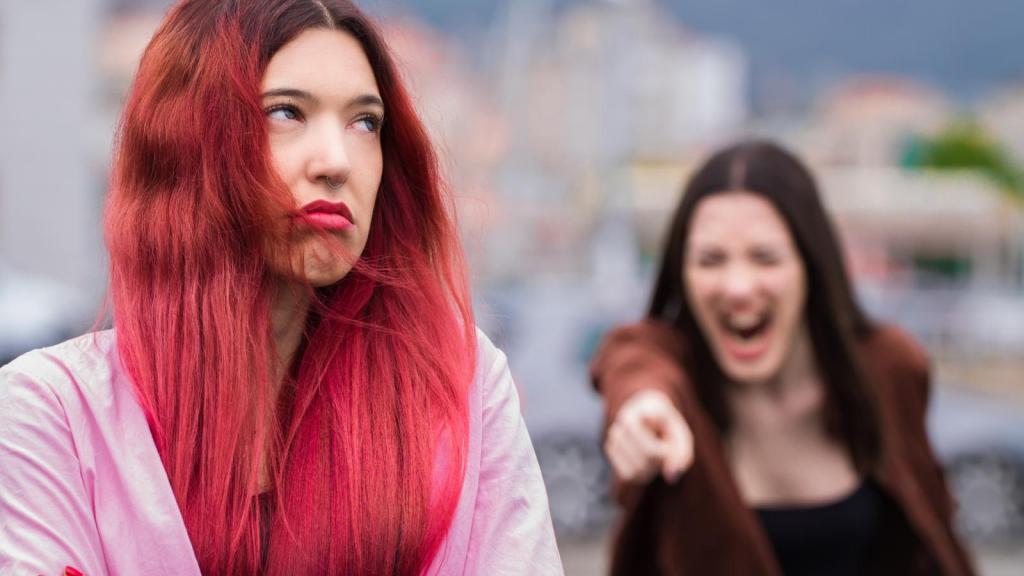 woman having an argument