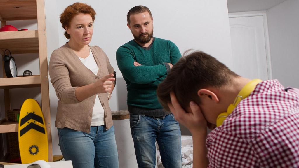 parents talking to their son