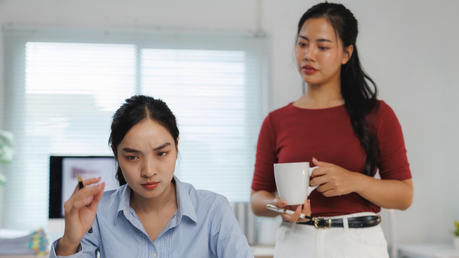 two women in an office