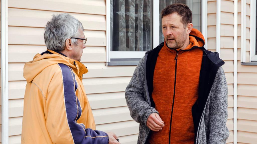 two men having a talk