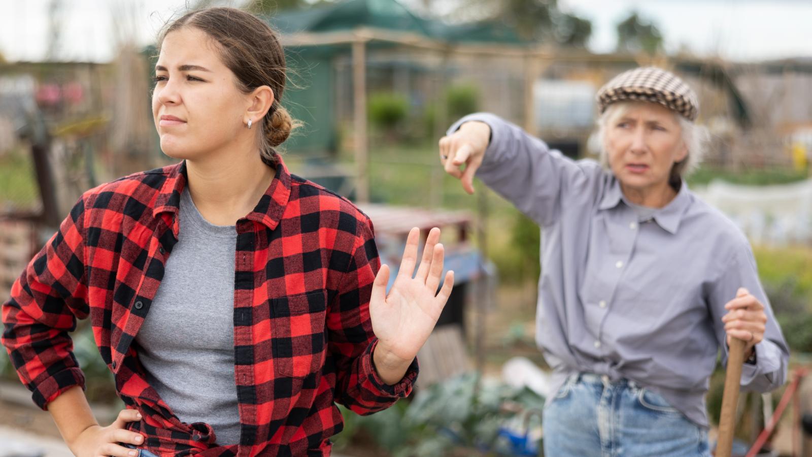 two woman having an argument