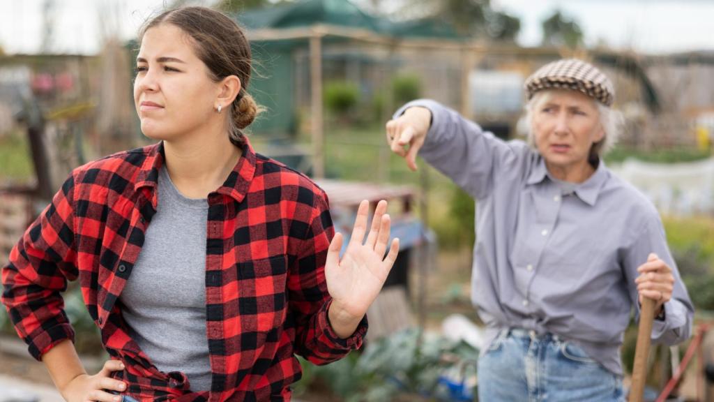 two woman having an argument