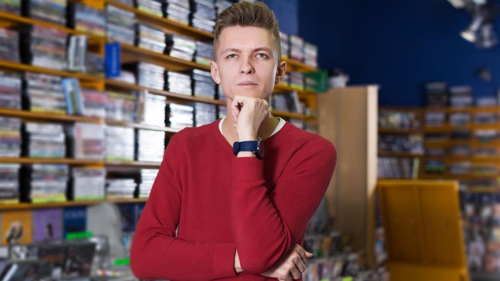 man working in a store