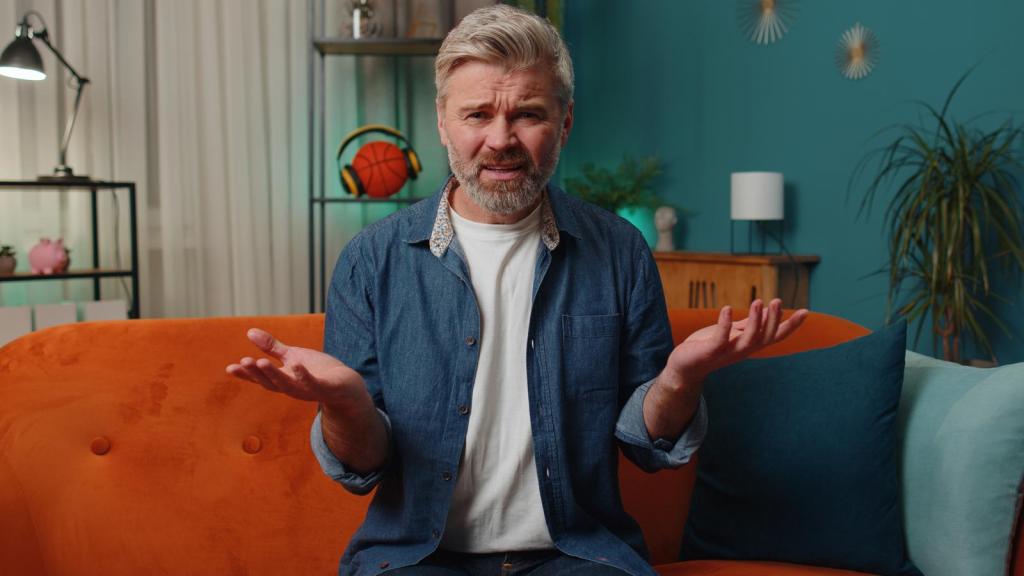 man on a couch
