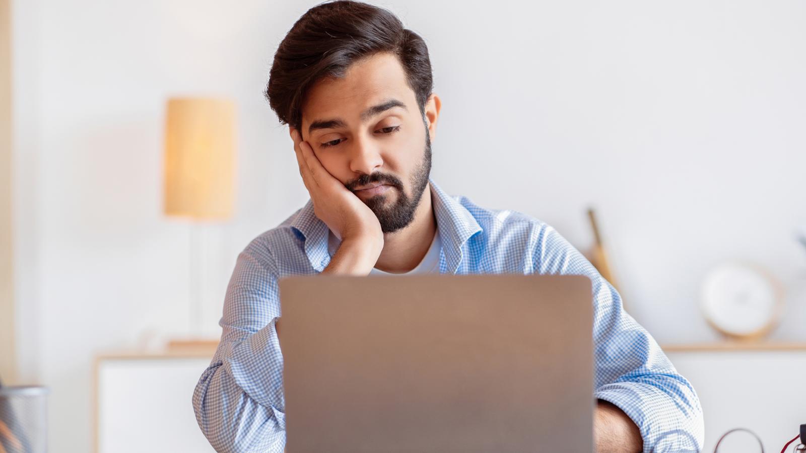 man working on a computer