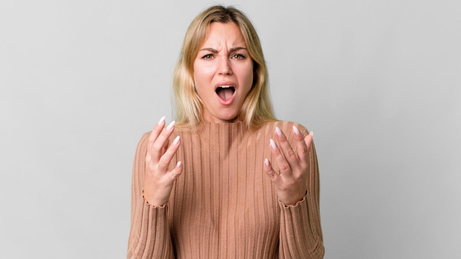 woman with a stressed out look