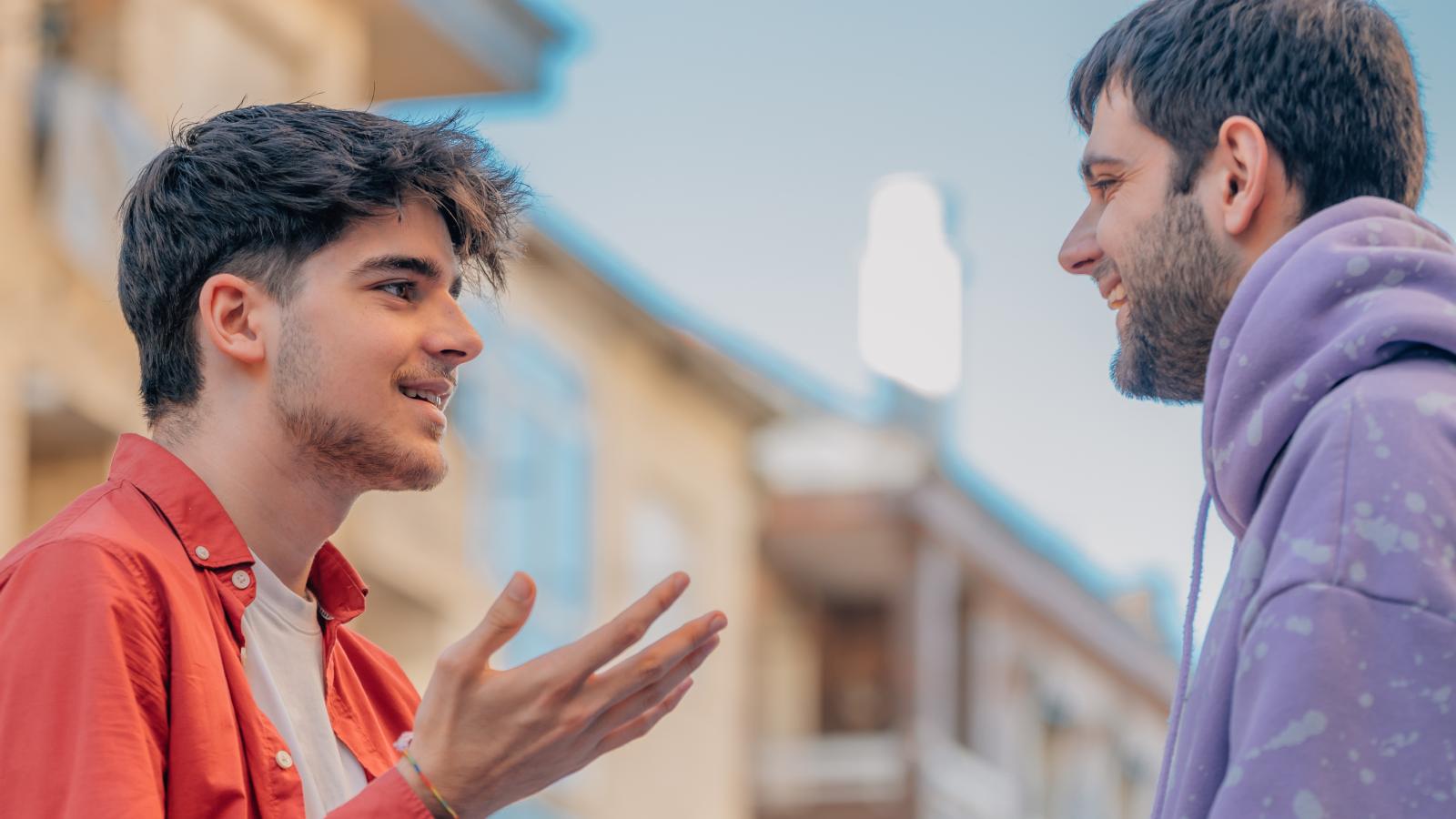 The New Roommate Wants to Pay Less Than Everyone Else for the Electric Bill — One Roommate Says Thats Not Fair two men having a talk
