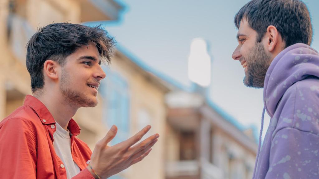 two men having a talk