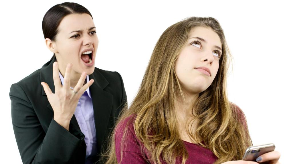 woman yelling at a girl