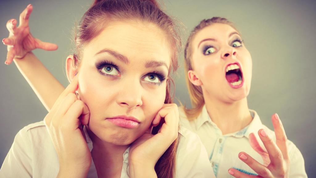 two women yelling at each other