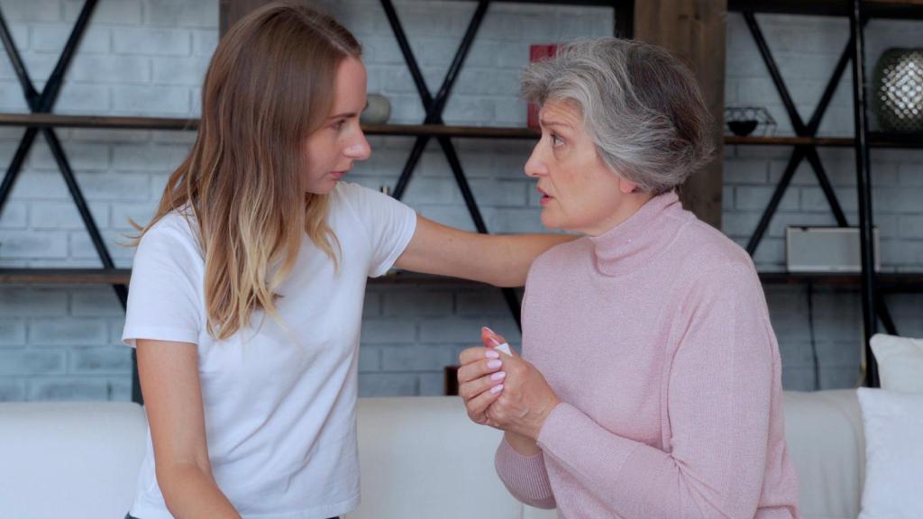 two women having a talk