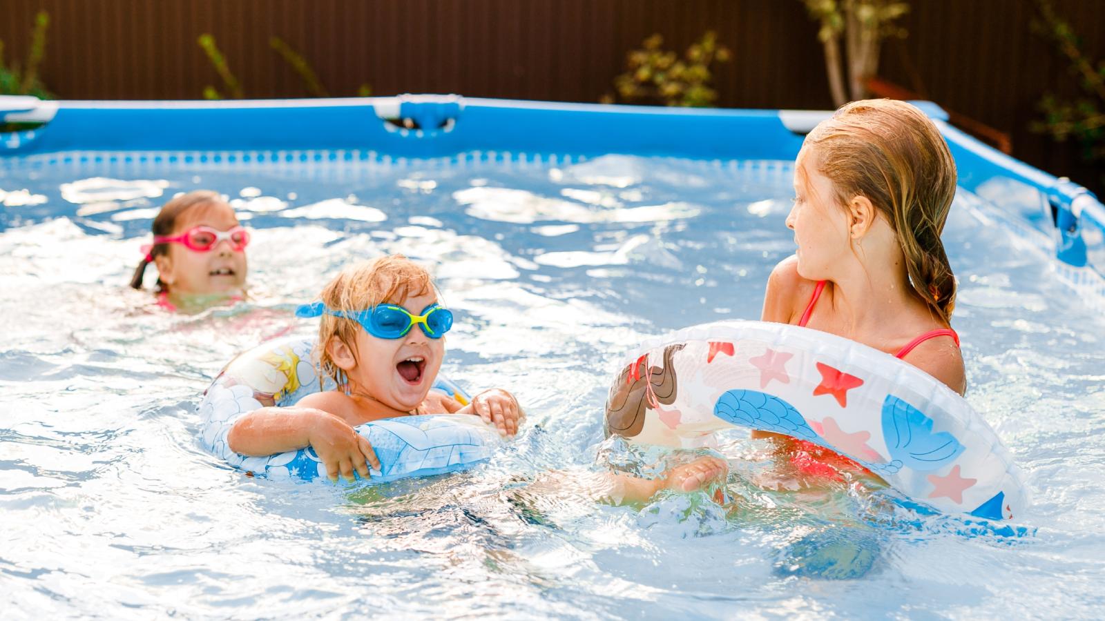 kids in a pool