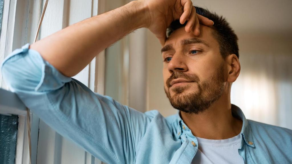 man with a frustrated look