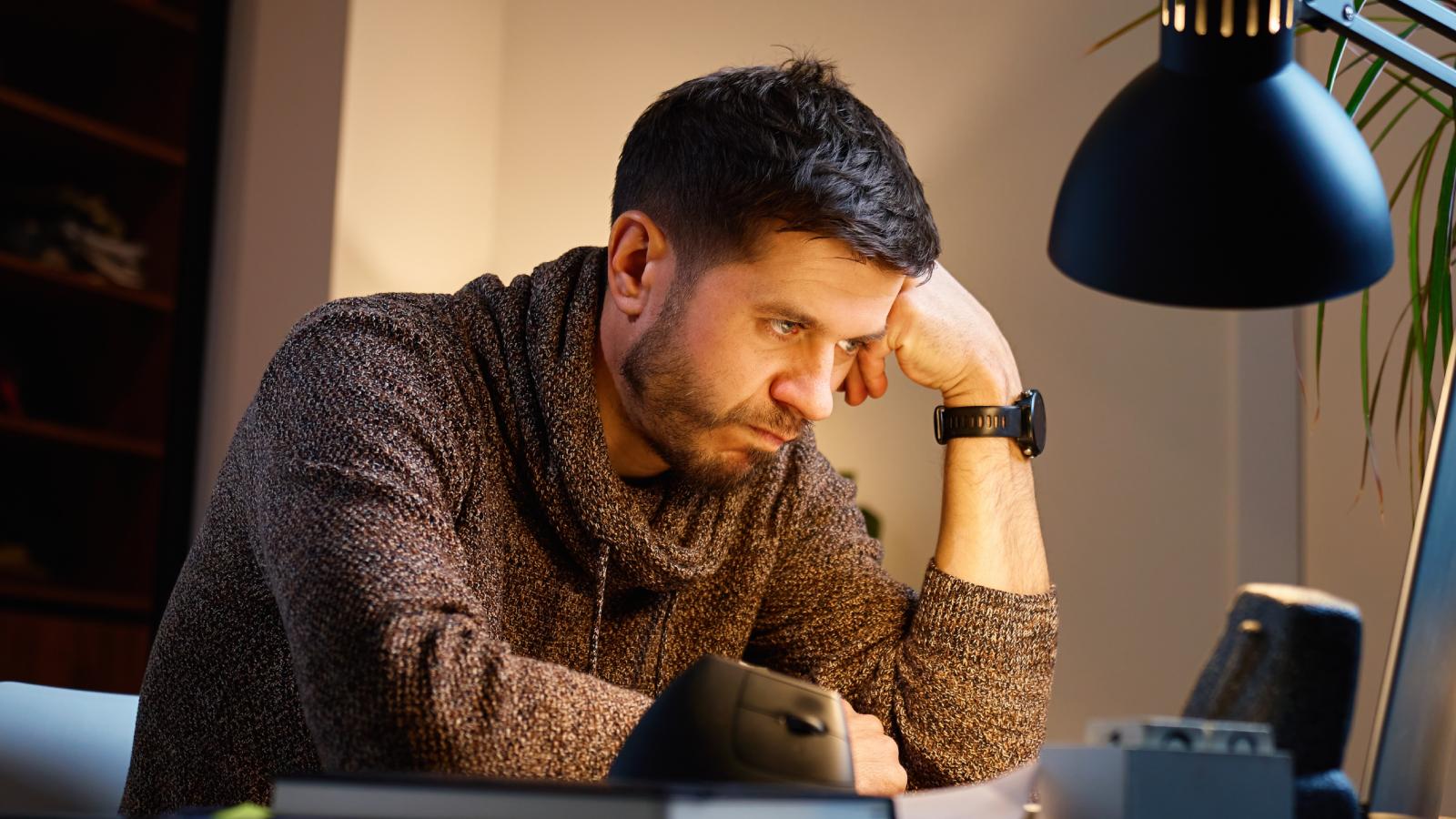 man at a desk