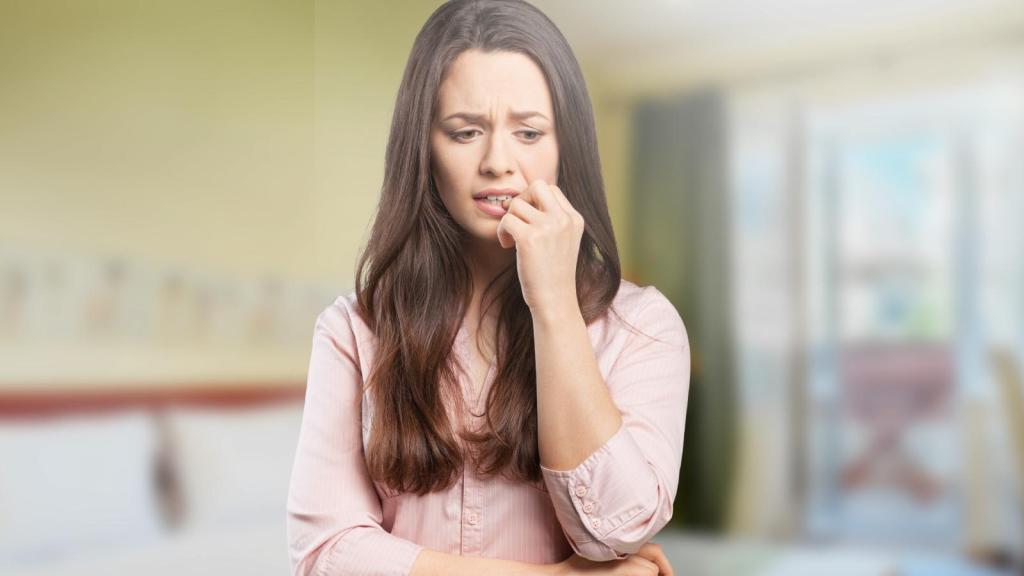 woman with a concerned expression
