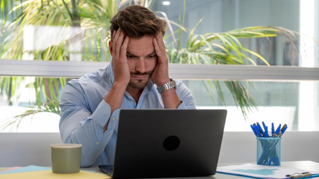 man at a desk