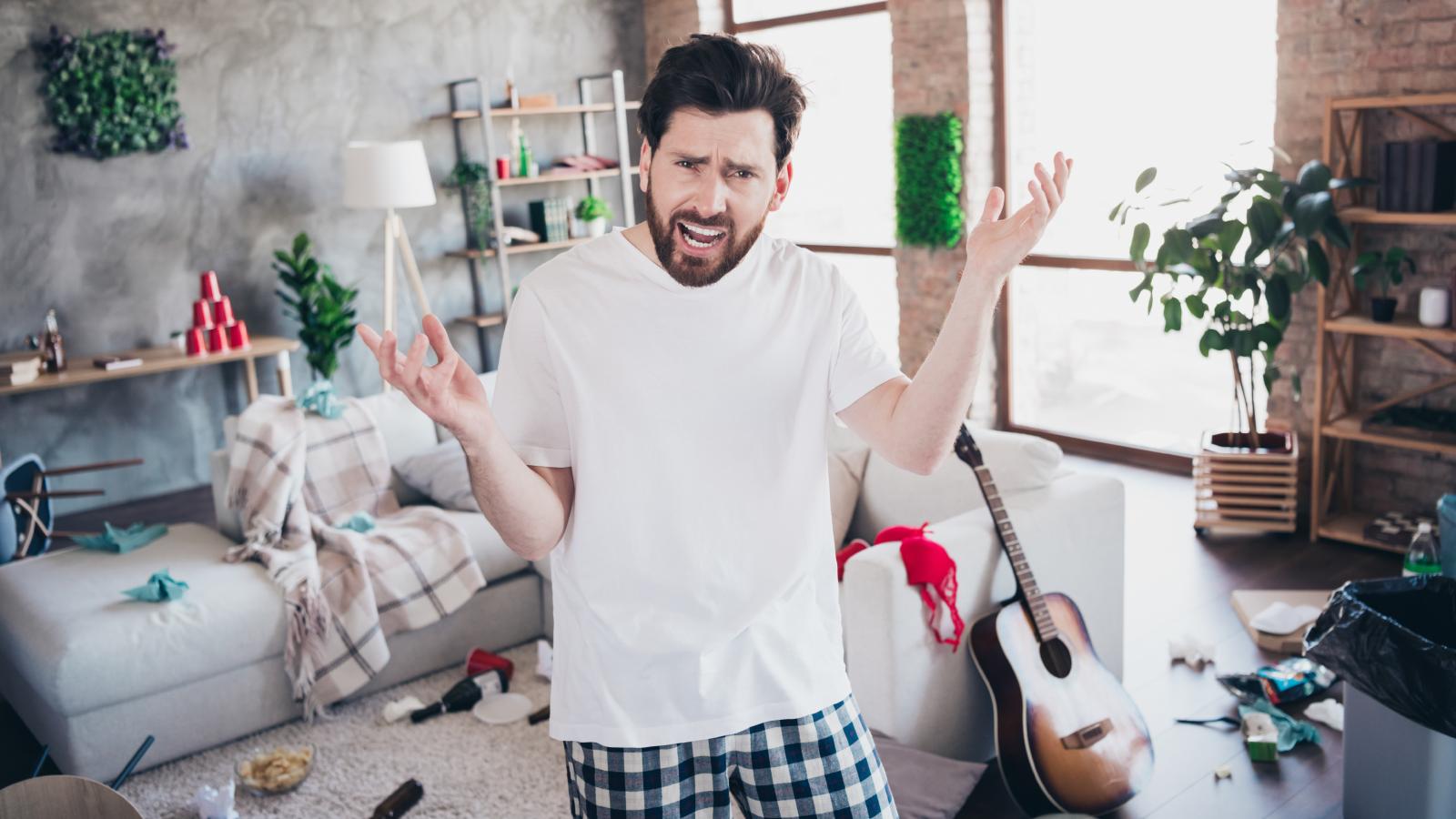 A Tenant Is Risking Eviction Over a Mandatory Ghost Pet Monthly Insurance Charge man shrugging his shoulders