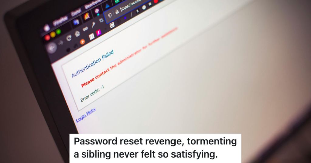 password reset screen