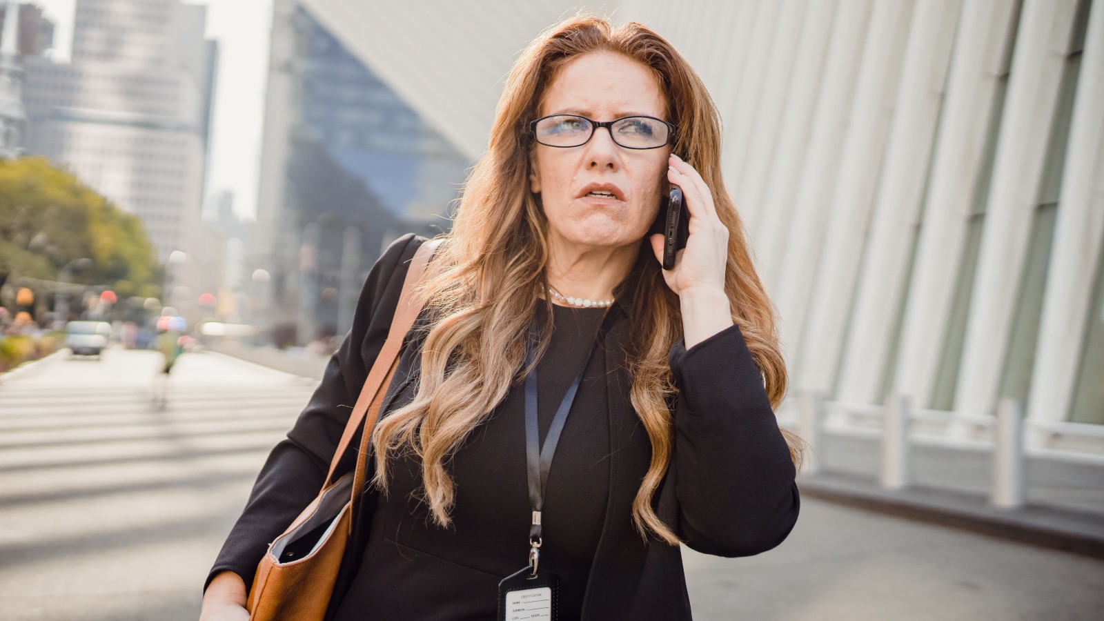 a woman on the phone