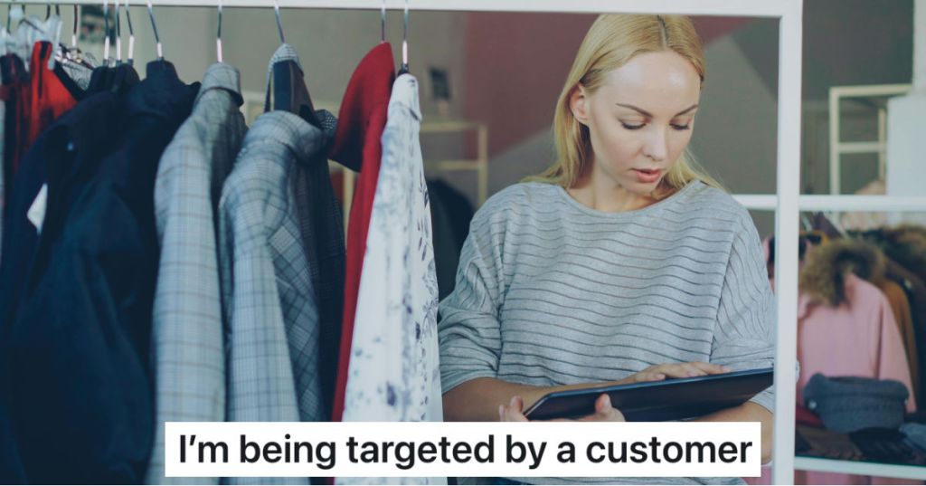 retail worker doing inventory