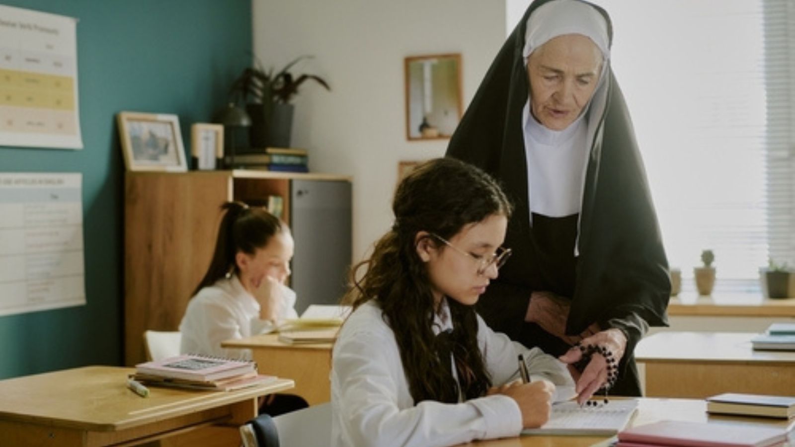 Nun teaching