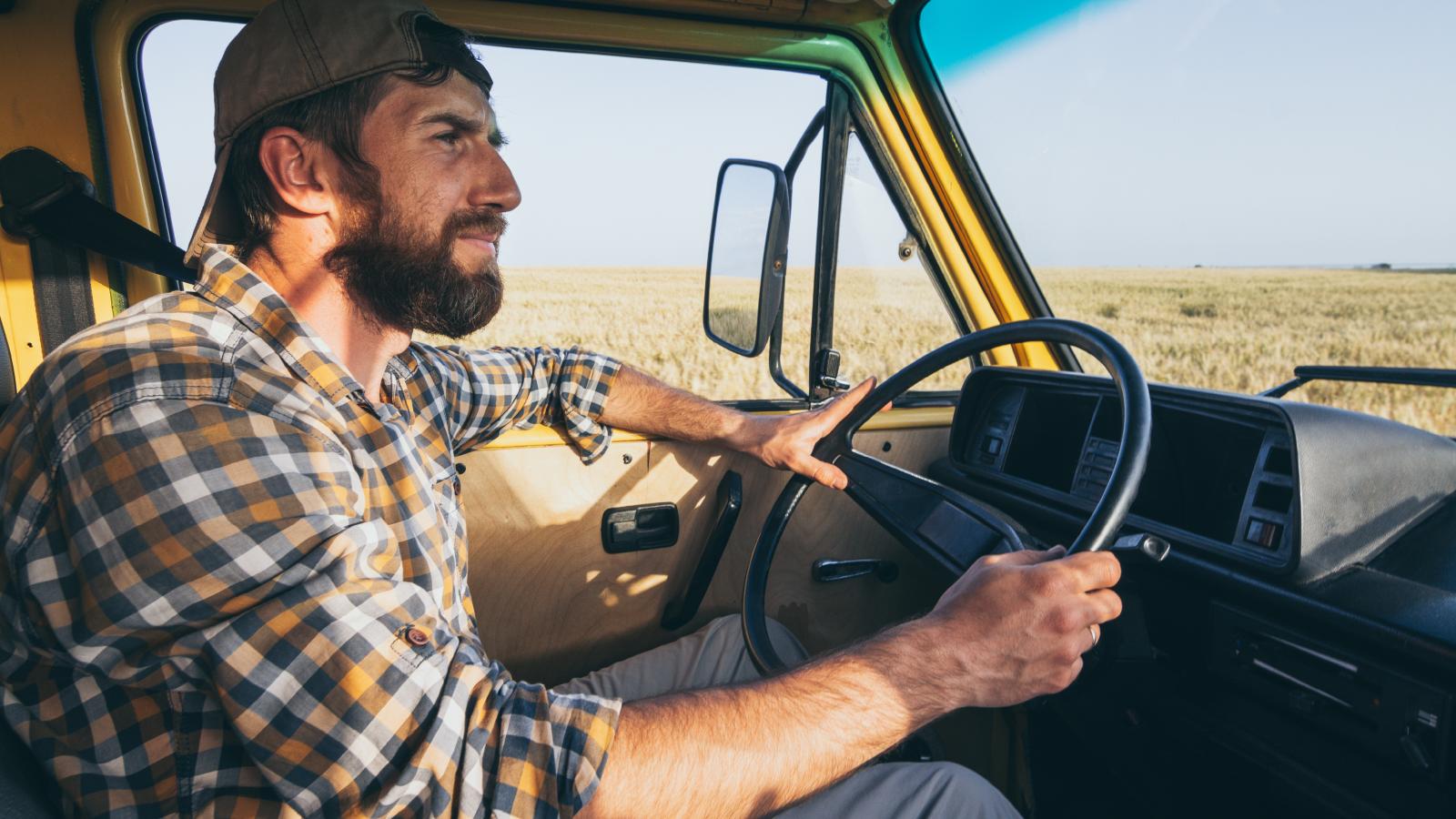 Property Owner Learns Neighbors Have Been Parking on His Rural Land, and He Wants Them Gone man driving a truck