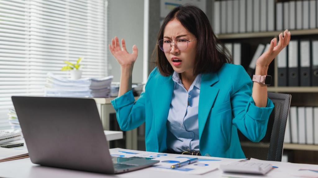 woman at a desk