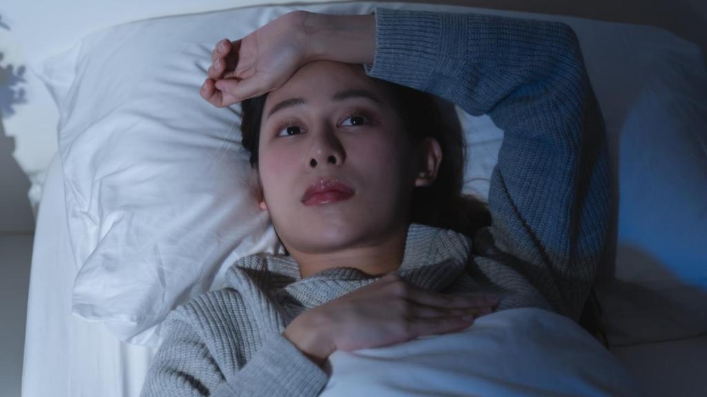 woman in a bed