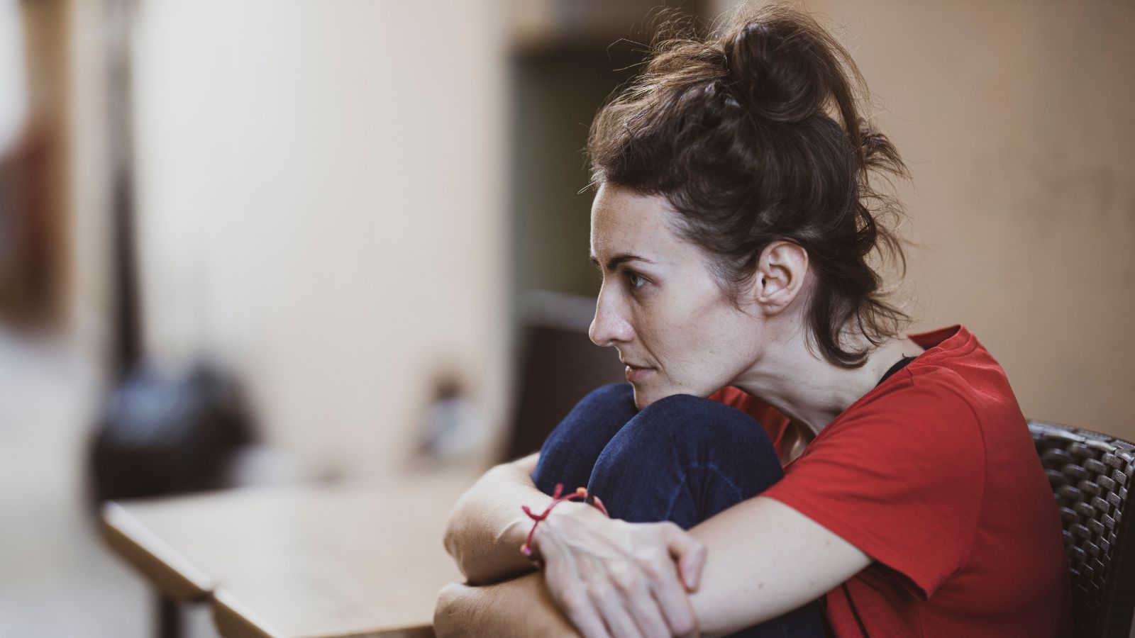 Her Entitled Sister in Law Wanted a Joint Birthday Party—but She Refused to Do All the Work for Free Sad woman in red shirt