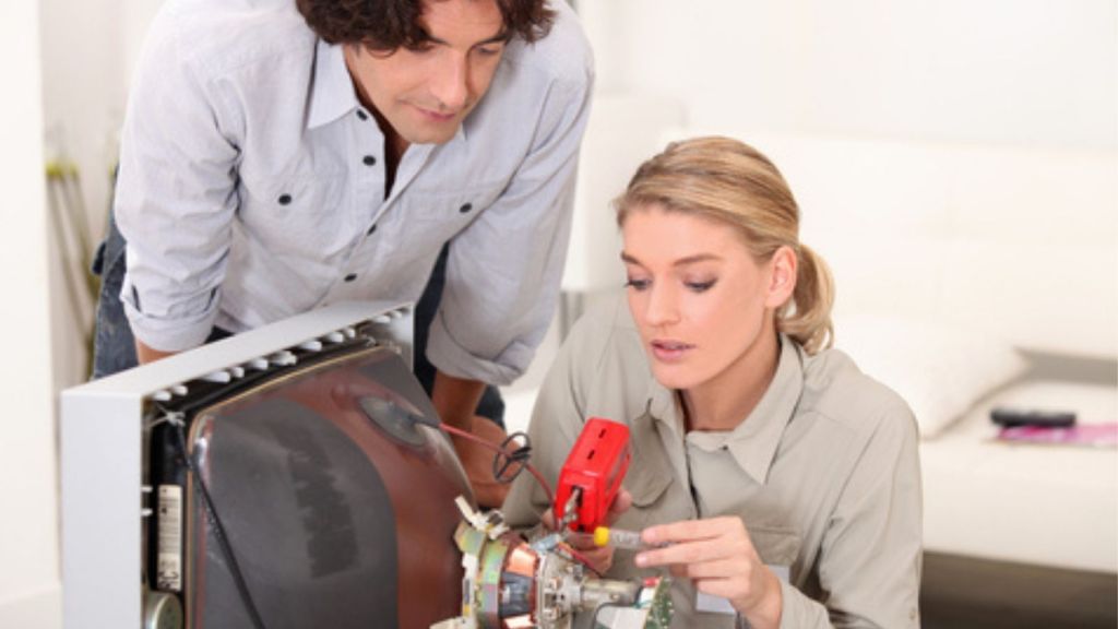 Working on a computer