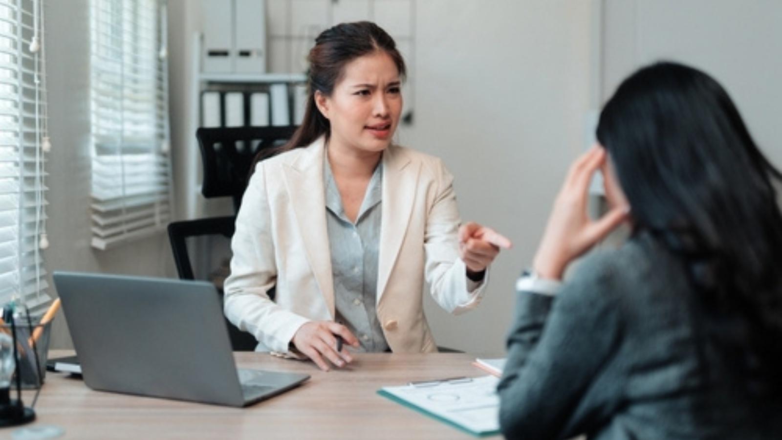Her Dream Boss Turned Toxic—So She Filed an HR Complaint and Walked Away With a Severance Package Boss yelling at employee