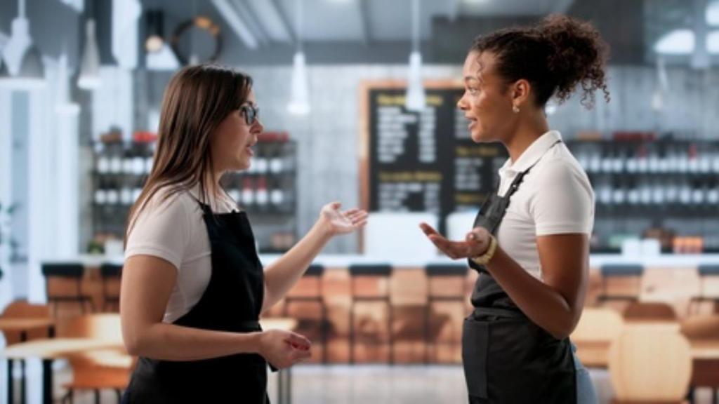 Arguing at a coffee shop