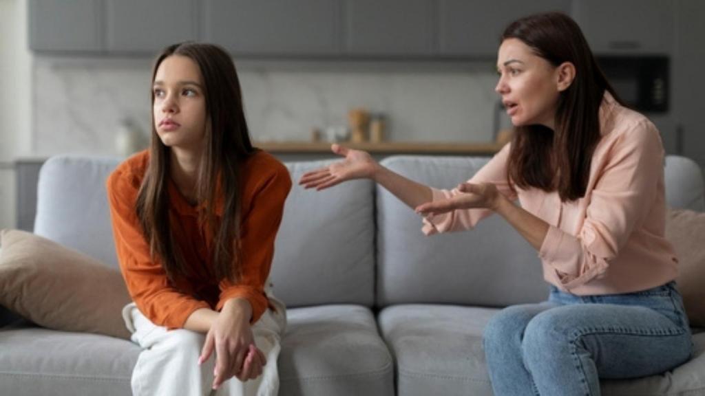 Mom and daughter arguing