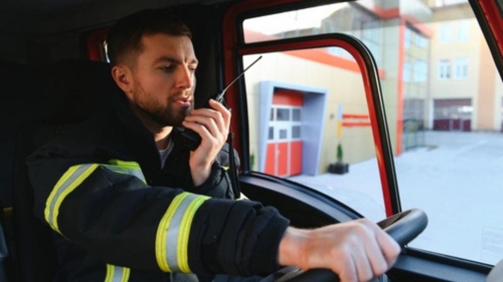 Firefighter driving