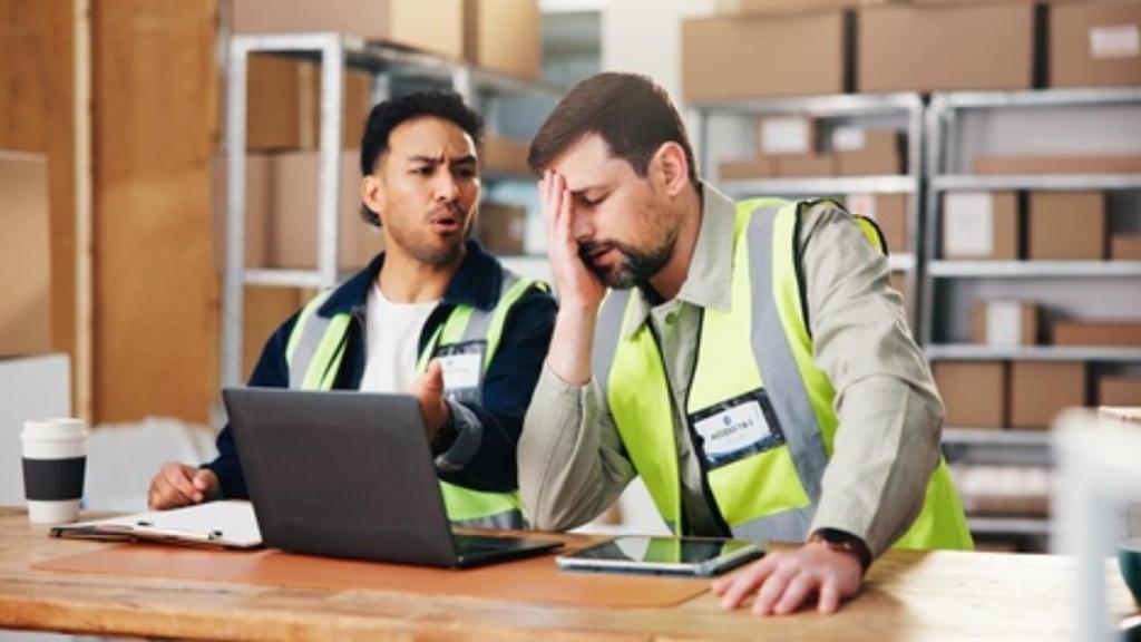 Frustrated worker