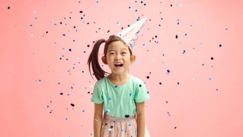Kid with glitter