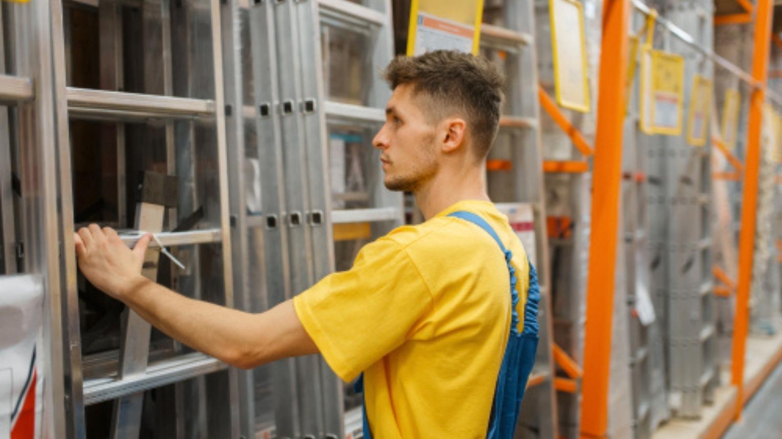 He Found Out His Managers’ Bonuses Depended on No Workplace Injuries—So He Deliberately Injured Himself to Make Them Lose the Money Man and a ladder