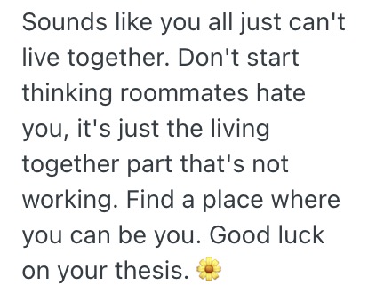 Her Roommates Keep Criticizing Her. Now One Of Them Wants Her Out. Screenshot 2026 08 12 at 3.45.40 PM Her Roommates Keep Criticizing Her. Now One Of Them Wants Her Out.