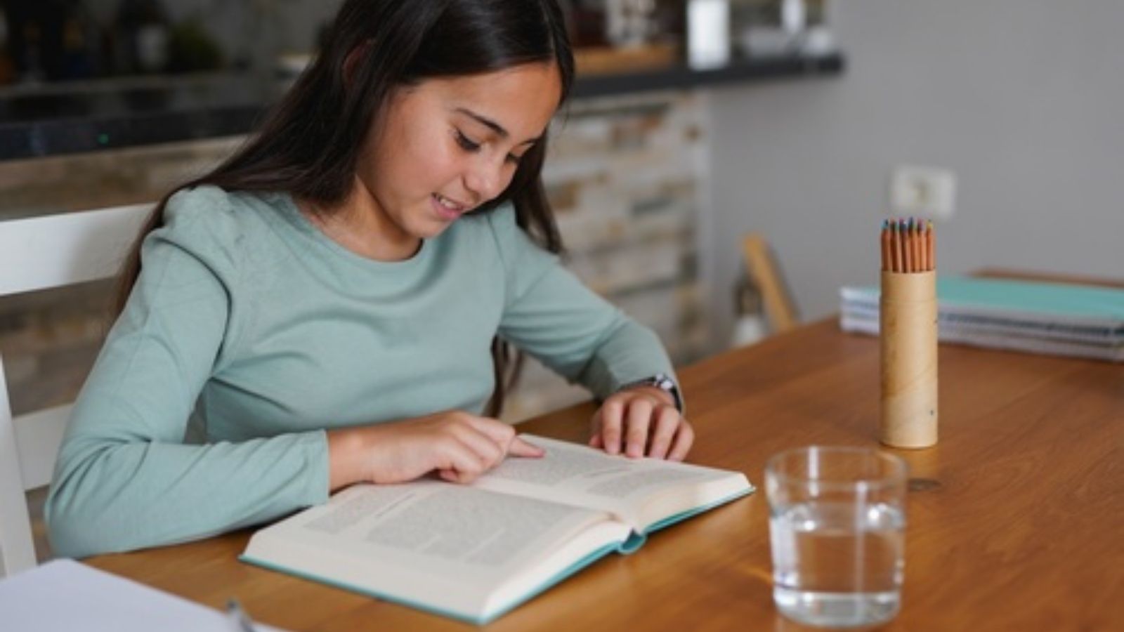 Young woman studying