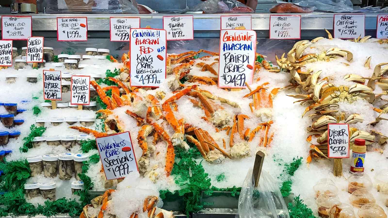 She Scanned $200 of King Crab Legs for Two Customers—Then Her Manager Blamed Her When They Walked Out King crab legs for sale in the grocery store